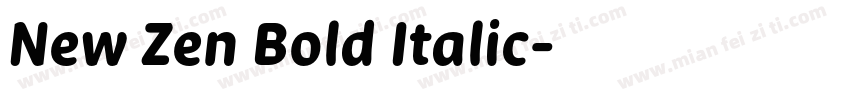 New Zen Bold Italic字体转换